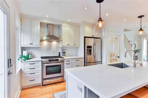 white stainless steel kitchen